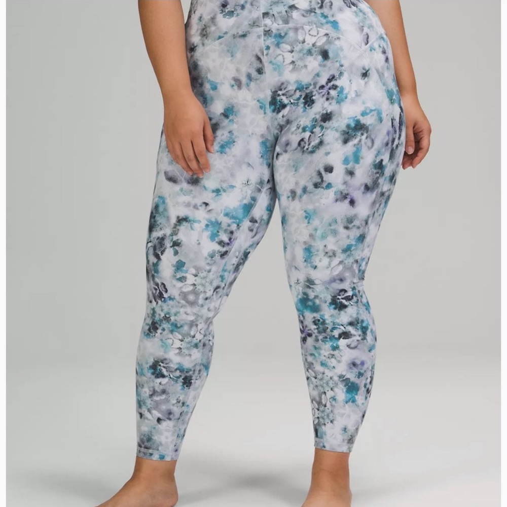 lululemon athletica Women's Marble Teal & Gray Leggings